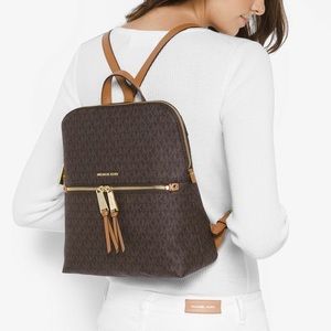 Nwt Michael Kors Slim Medium Backpack 